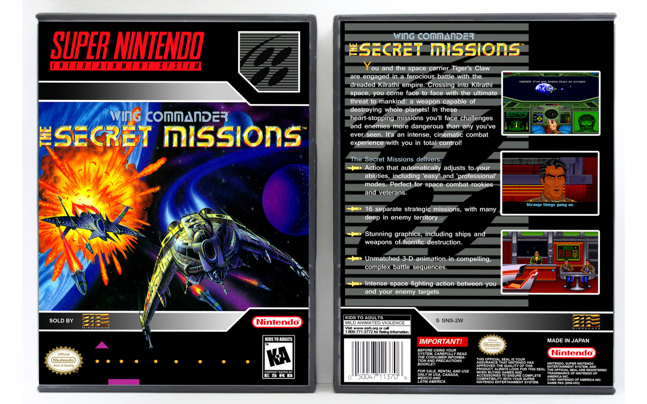 Gaming Relics - Super Nintendo - Wing Commander: The Secret Missions